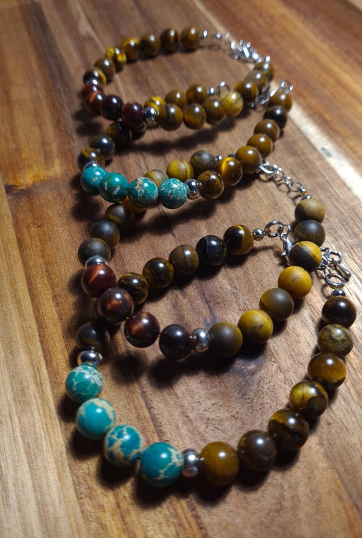 Bracelet Œil de Tigre ajustable – Finition mat