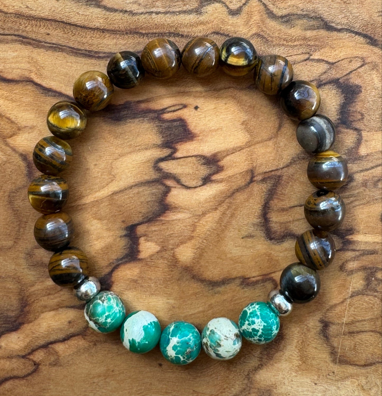 Bracelet Œil de Tigre – Finition satinée