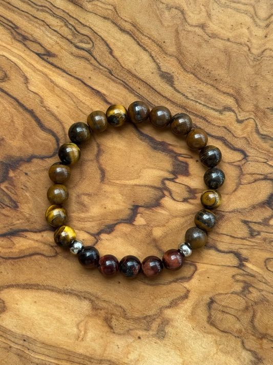 Bracelet Œil de Tigre – Finition satinée