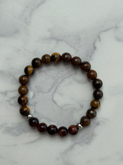 Bracelet Œil de Tigre – Finition satinée