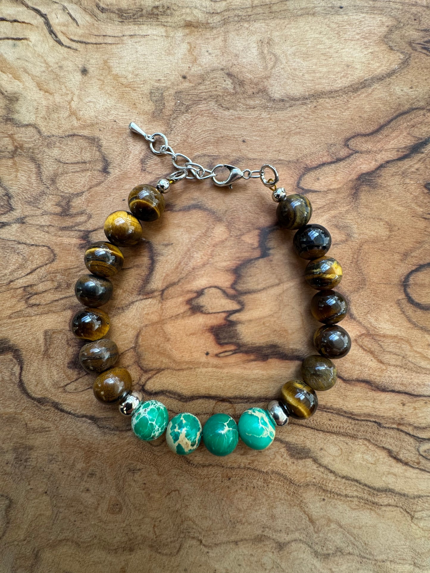 Bracelet Œil de Tigre ajustable – Finition satinée