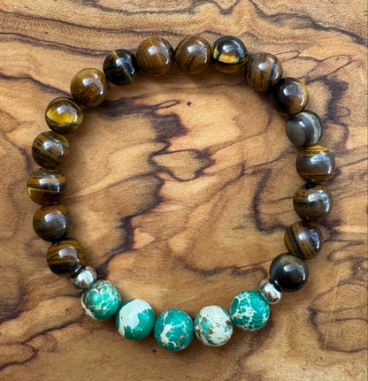 Bracelet Œil de Tigre – Finition satinée