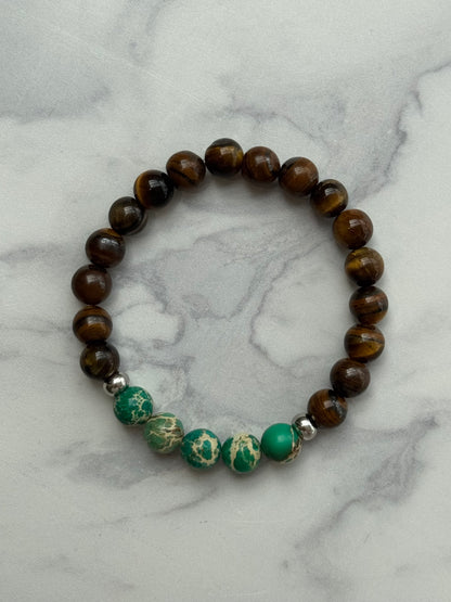 Bracelet Œil de Tigre – Finition satinée