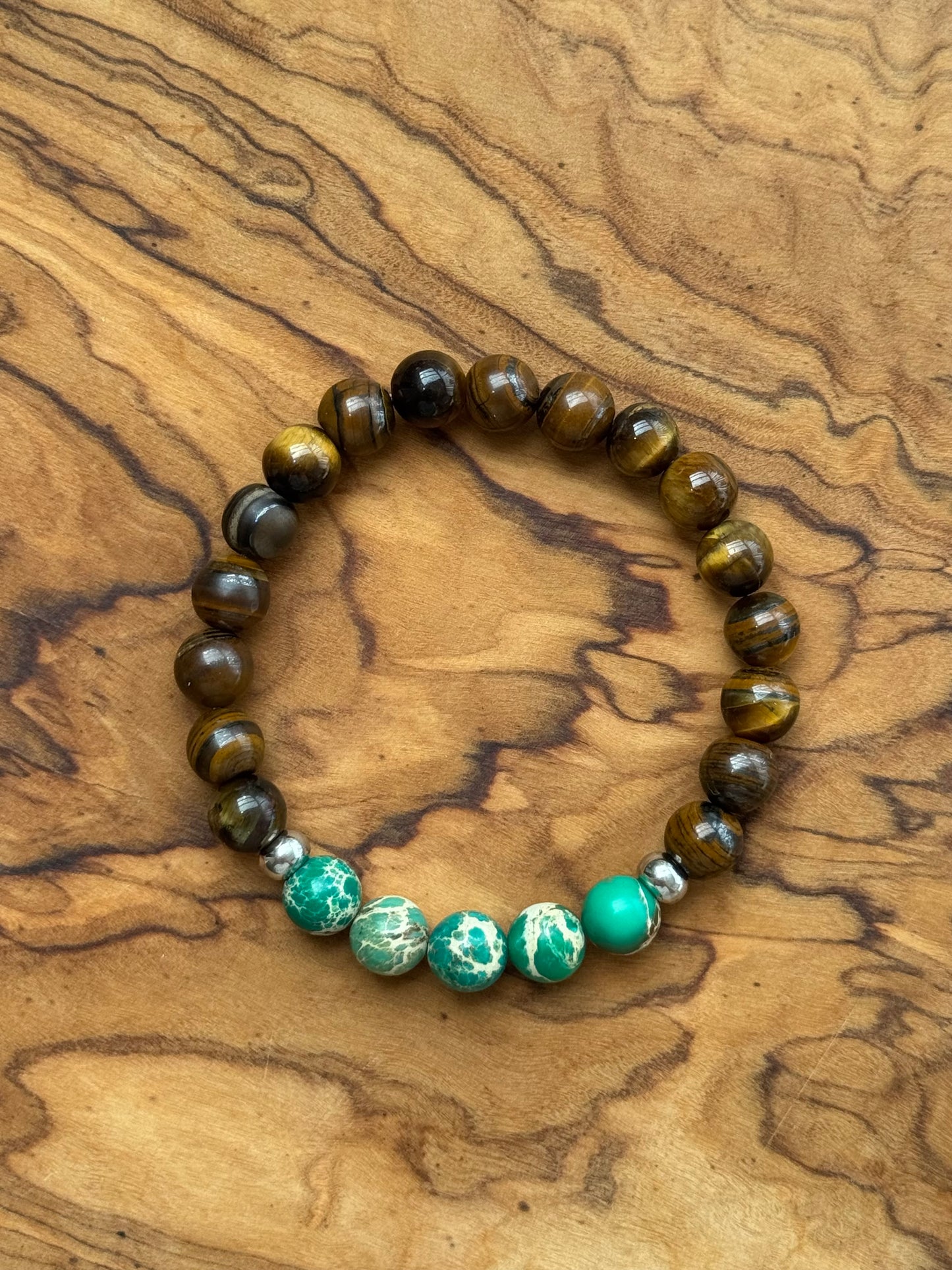 Bracelet Œil de Tigre – Finition satinée